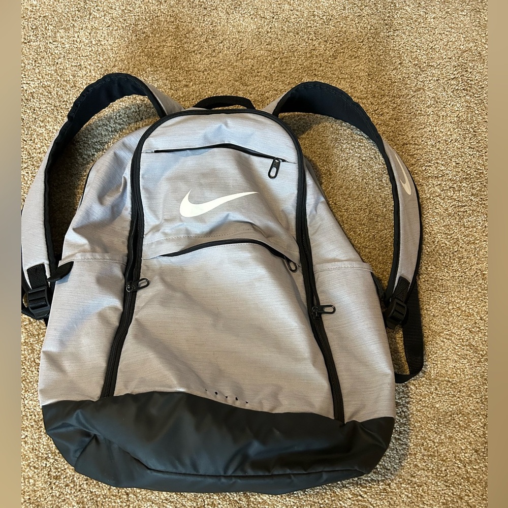 Nike Silver and Black Backpack